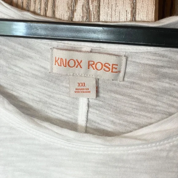 KNOX ROSE WOMEN’S ULTRA LIGHTWEIGHT WHITE SHORT SLEEVE T-SHIRT SIZE XXL - Picture 3 of 4